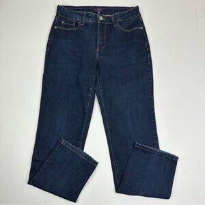 NYDJ Skinny Jeans Womens 6 Dark Wash Indigo‎ Mid Rise Stretch Denim